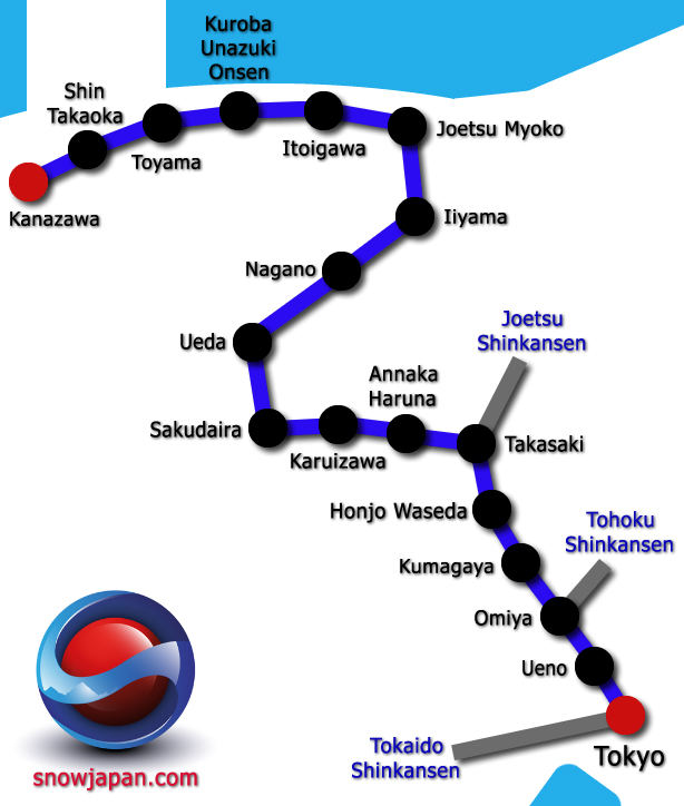 Hokuriku Shinkansen Line | Tokyo To Kanagawa (Ishikawa) | Train Lines ...